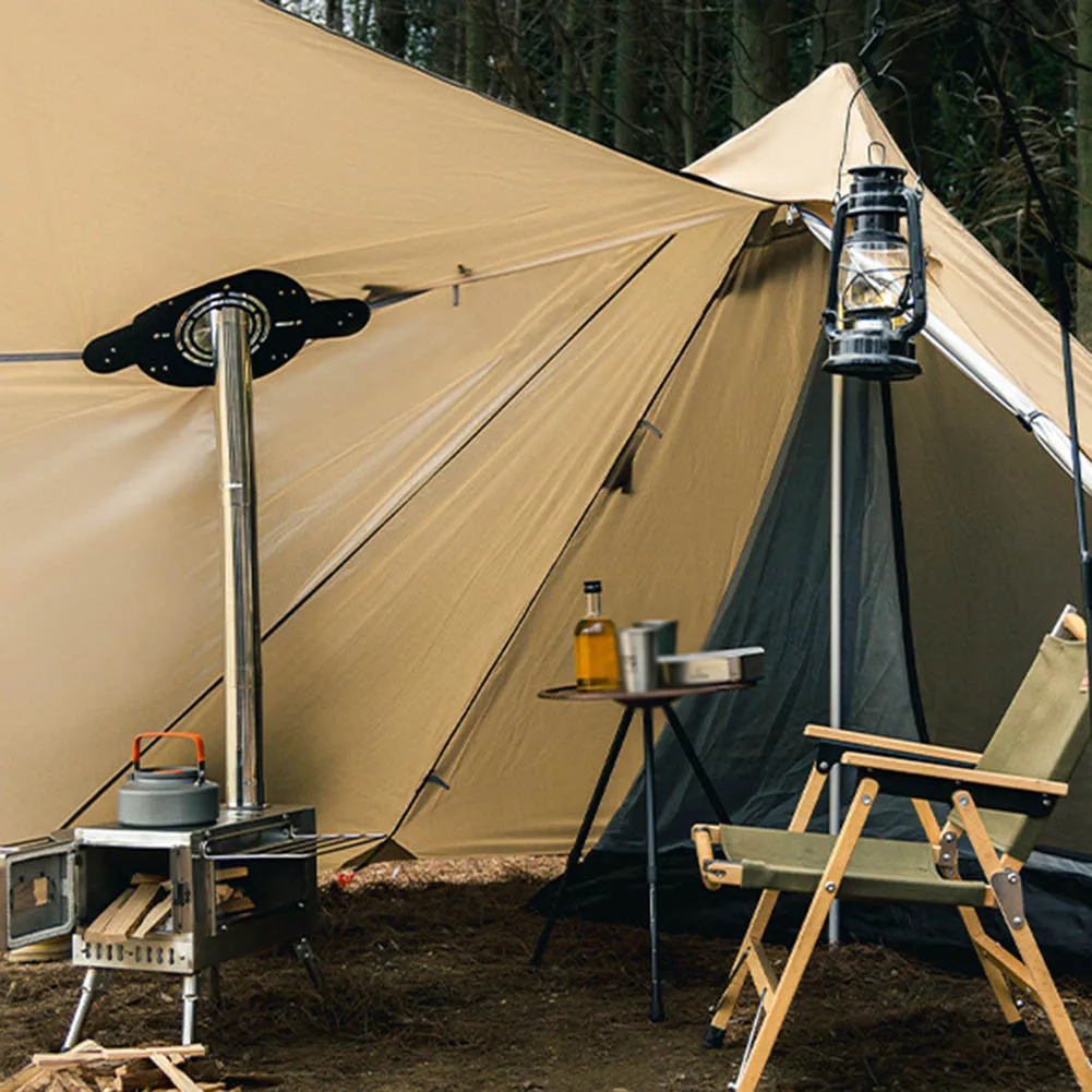 

Печь для кемпинговой палатки, дымоход, противоожоговая пластина, перегородка для дымохода, аксессуар для печи, противоожоговая пластина, 1 шт., 29,9*23*0,3 см, 9,3 см, черный