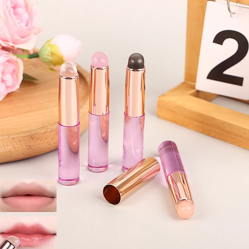 Silikon Lippen bürste abgewinkelt Concealer Make-up Pinsel Werkzeug tragbarer runder Kopf wie Fingers pitzen q weiche Lippenstift Pinsel Concealer Pinsel