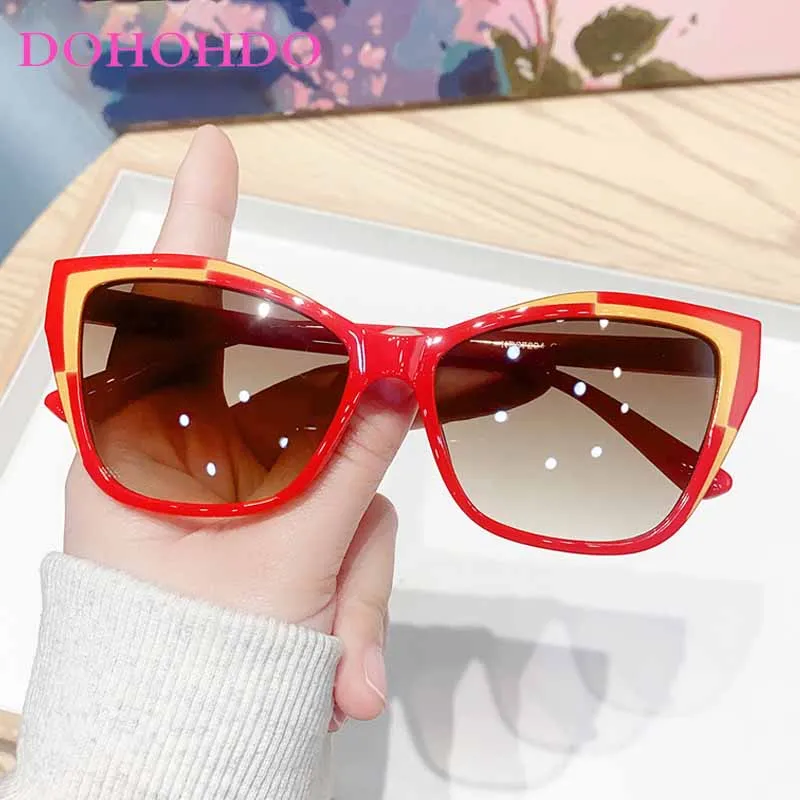 Fashion Cat Eye Sunglasses Men Women's Unisex Trend Luxury Brand Design Classic Individuality Outdoors Driving Sun Glasses UV400