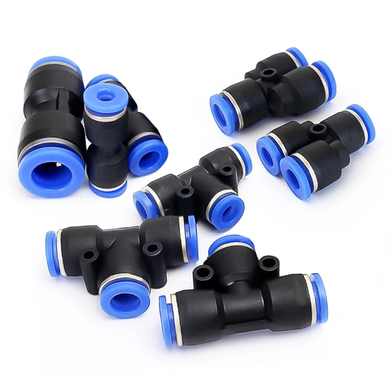 Pneumatic Fitting Pipe Connector Tube Air Quick Fittings Water Push In Hose Plastic 4mm 6mm 8mm 10mm 12mm 14mm PU PE PY LSA HVFF