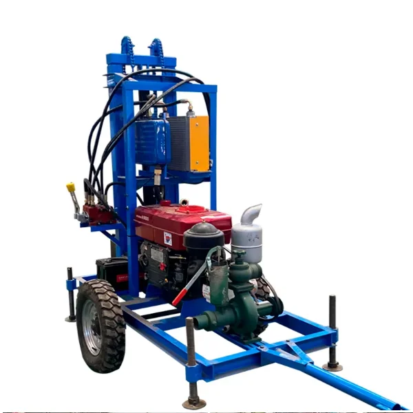 

120m 150m Diesel Powered Water Well Drilling Rig Small Borehole Equipment for Mountain Field Residential Irrigation