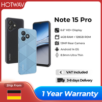 HOTWAV Note 15 Pro Ultra-Thin Smartphone 6.6'' HD+ Display Android 14 5160mAh Mobile Phone 12(4+8)GB+128GB 13MP Cellphone
