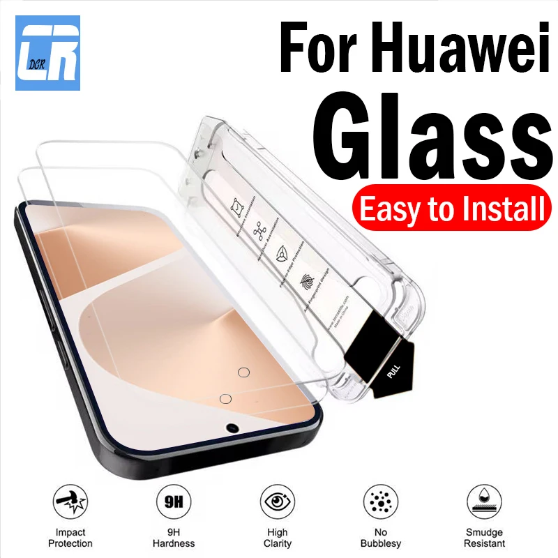 

1-2 шт., автоматическая установка, без пыли, защитная пленка для экрана для Huawei Pura 80 70 Mate 70 60 50 Nova Y72S Y72 Y71 Y70, закаленное стекло