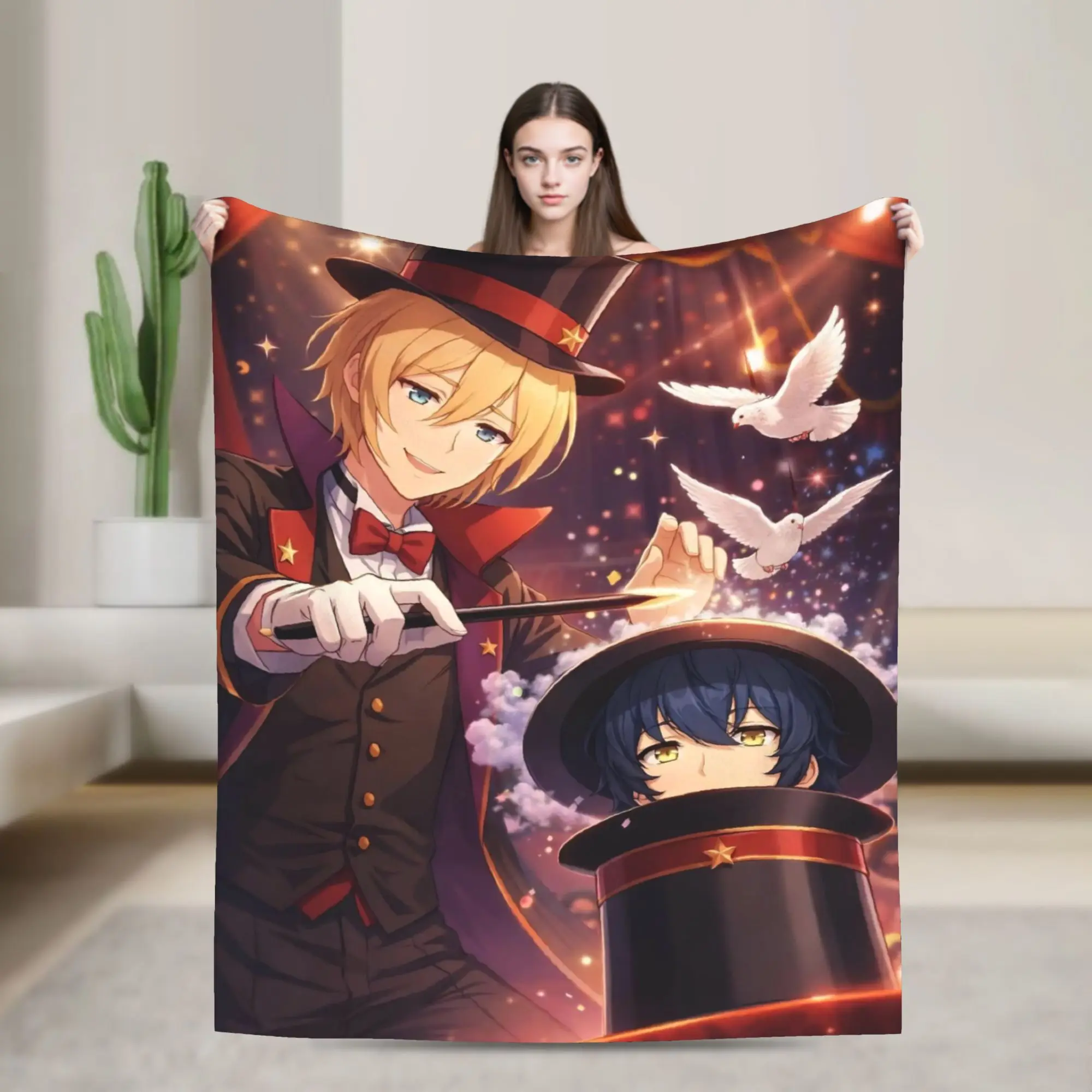 E-Ensemble-Stars Blanket Ultra Soft  Throw Blankets for Couch 50x60 Inch Multi-size Bedding Throws