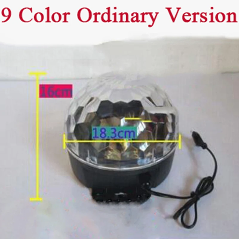 220V Digital RGB LED Music Crystal Magic Ball Effect Light 18W MP3 SD USB DMX Disco DJ Stage Lighting Remote Control Bluetooth