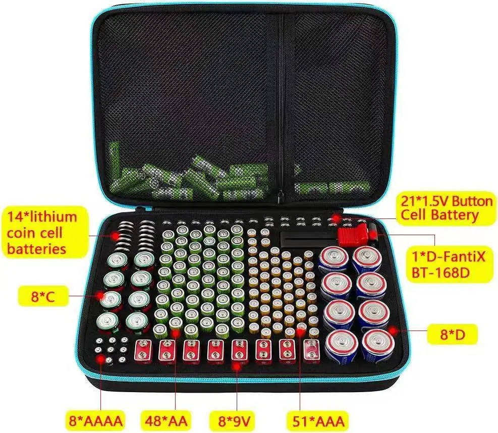 

NEW Battery Organizer Storage Holder,Batteries Storage Containers Box with Battery Tester Checker,Fits for AA AAA 9V(CASE ONLY)