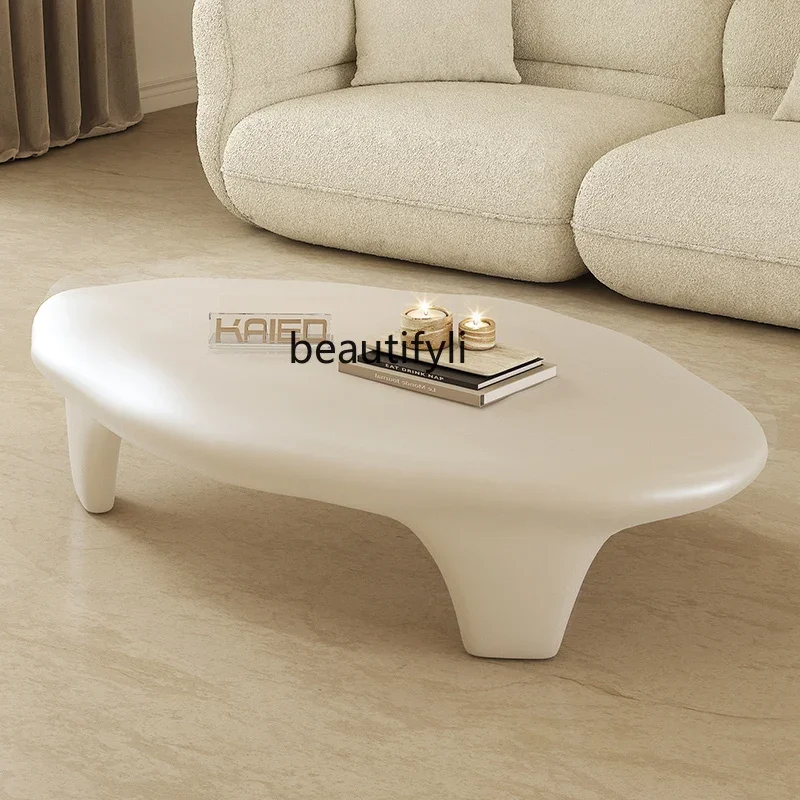 Creative pebble coffee table living room home special-shaped coffee table minimalist fiberglass coffee table