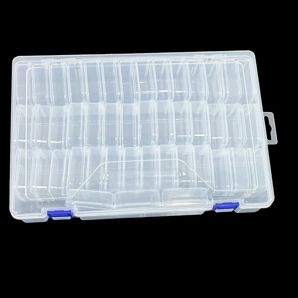 45 Grids Jewelry Beads Storage Case Plastic DIY Rhinestone Nail Design Organize Square Multi-Functional Pudding Bean Container