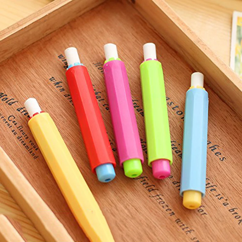 5X Chalk Holder Case Cover For Plastic School Adjustable Replacement Chalk Cover Color Random