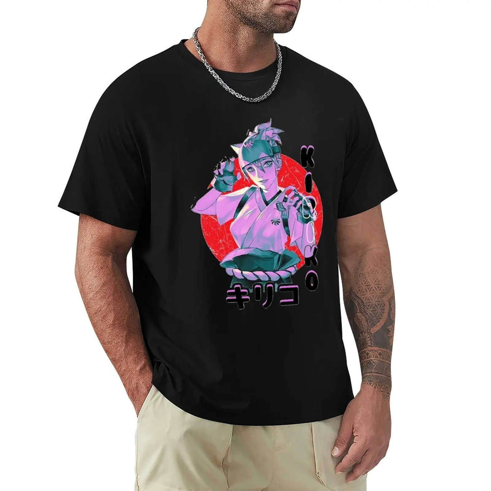 Kiriko T-Shirt sublime vintage anime shirt cute tops mens tall t shirts image 3