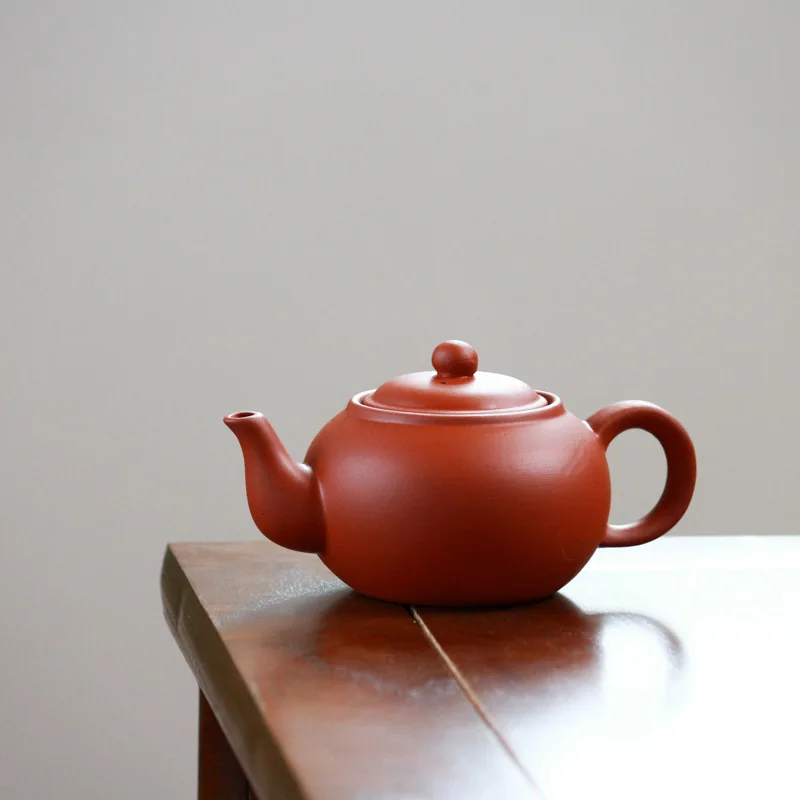 Chaozhou Hand‑thrown Zisha Harvest Teapot, Ceramic Brewing Teapot with Internal Filter, Single Pot Household Teaware