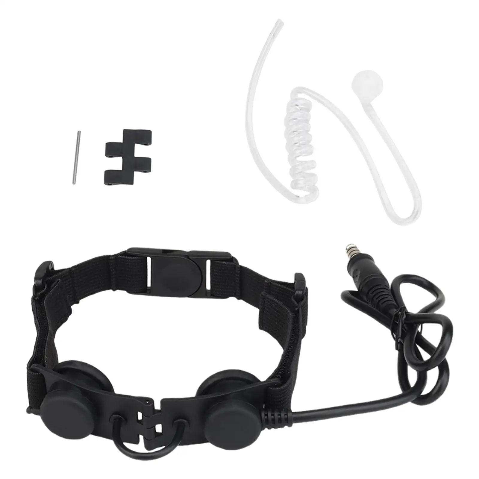 Tactical Throat Mic Microphone Neckband Design Flexible Fit for Climbing