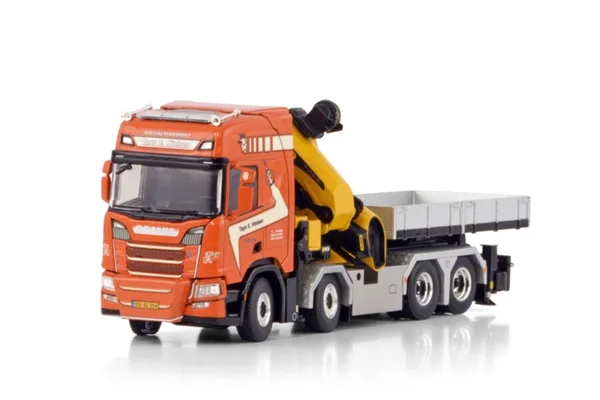

Diecast Model Gift WSI 1:50 Scale Sca-nia R 8X4 Axle Tractor,Truck Mounted Crane Engineering Machinery Alloy Model 01-4385