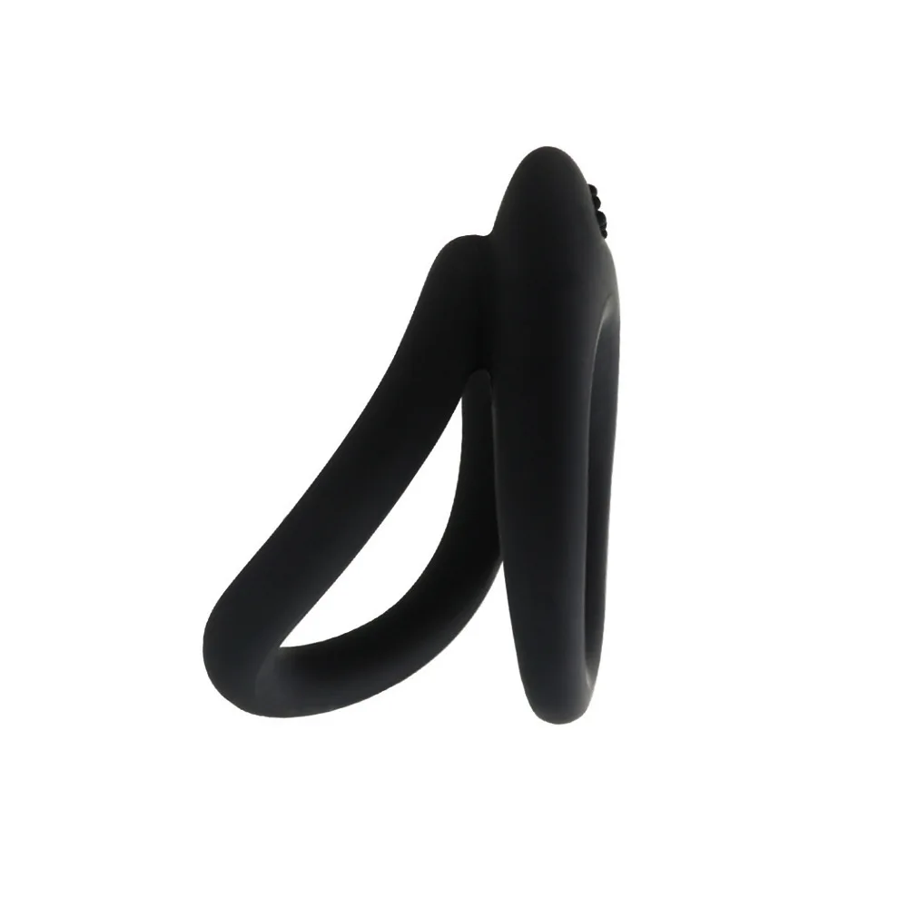 Double Penis Ring Men Delay Ejaculation Enhancer Testicle Squeezer Cock Ring High Elastic Intimacy Sex Toy Product