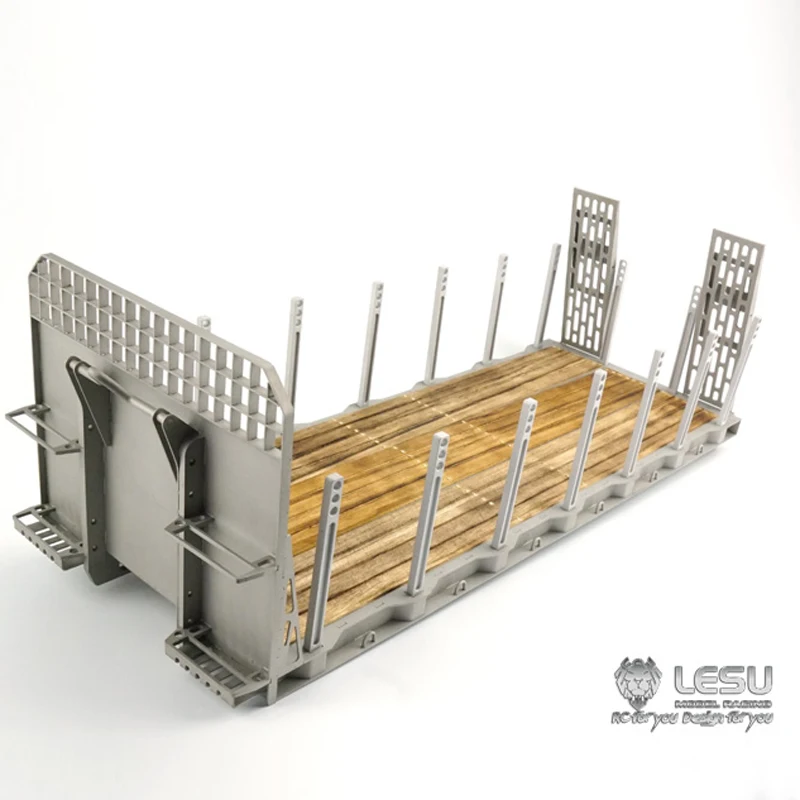 1/14 LESU Metal Flatbed for TAMIYA RC Tractor Truck Trailer Roll-on Roll-off Dumper DIY Model