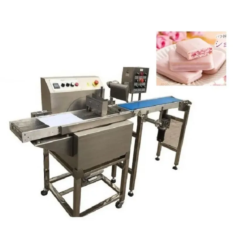 Automatic Chocolate Coating Machine Chocolate Covering Machine Small Chocolate Enrobing Cooling Tunnel Chocolate Cooling Tunnel