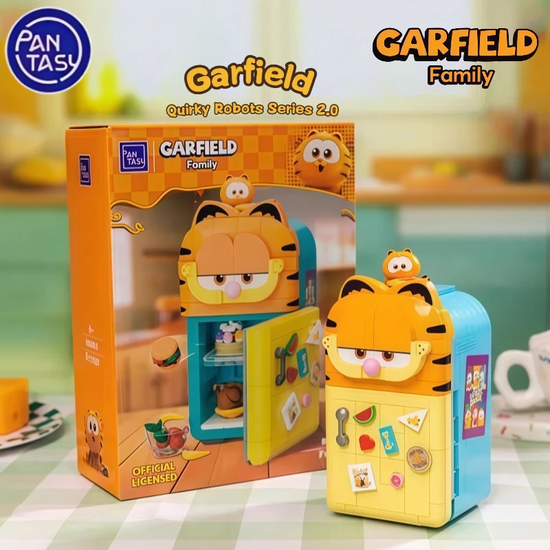 

Pantasy Building Blocks Garfield Series Wonderful Machine Refrigerator Assembly Toy Room Decoration Building Blocks FestivalGift