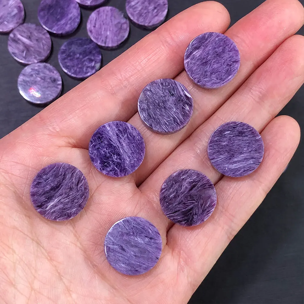 Charoite Natural Gemstone Round Shape Purple Stone Crystal Crystals Healing Reiki for Jewelry Making Home Room Decoration Gift