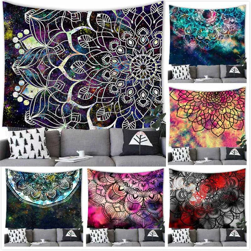 Colorful Mandala Tapestry Wall Hanging Colorful Mandala Totem Decor Tapestry Wall Hanging Mandala Home Decoration Background