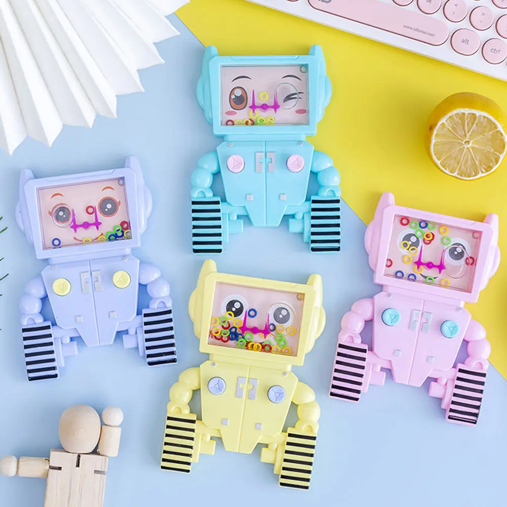 4Pcs Robot-Style Water Toss Ring Game for Kids – Interactive Bath Time Toy, Safe Premium Plastic Birthday Gift