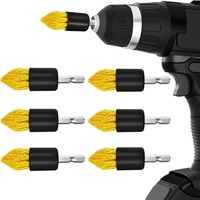 7pcs Deep Cleaning Drill Brush Set PP Multi-function Drill Scrub Kit Durable Round Drill Attachment Automotive