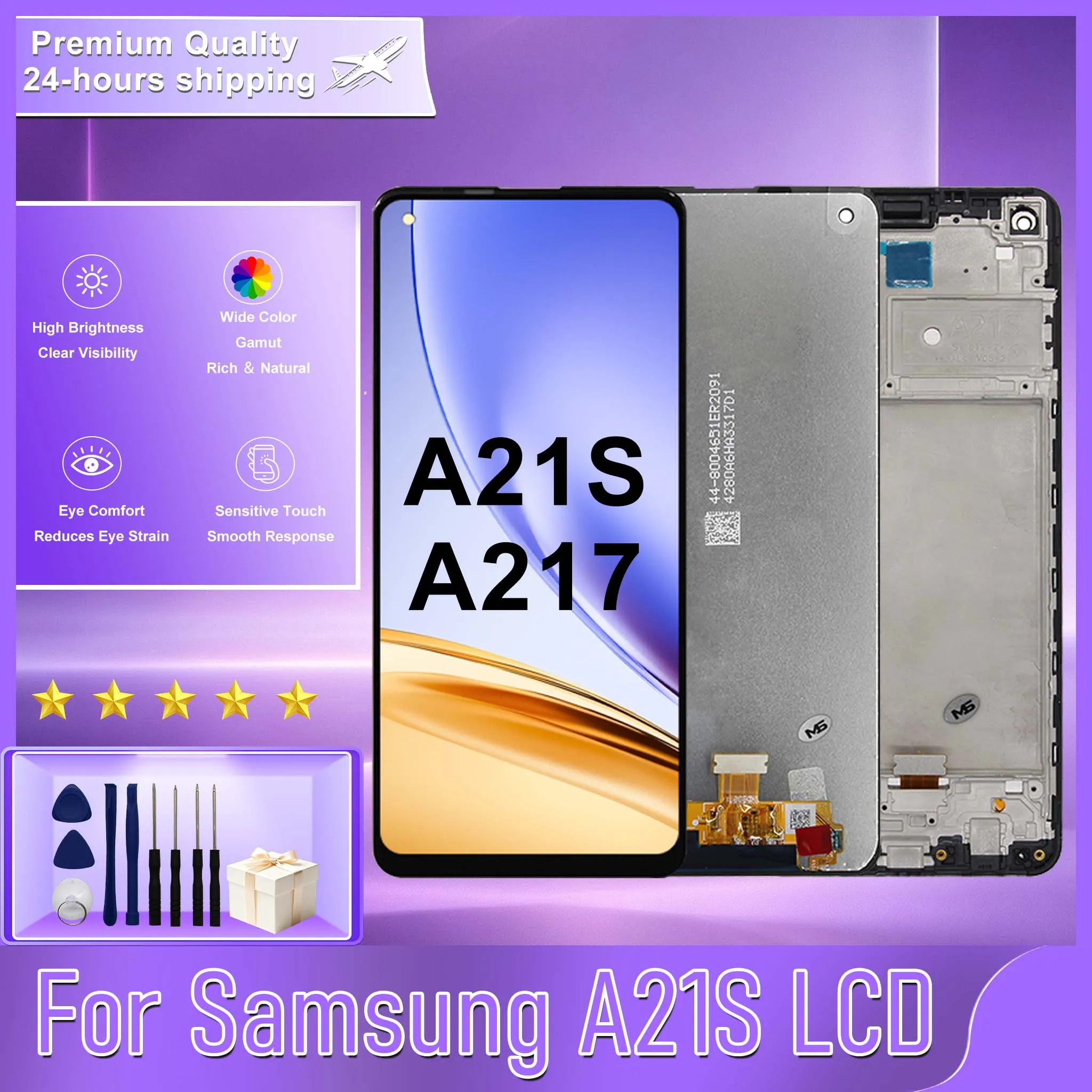 IPS Display For Samsung Galaxy A21S LCD Touch Screen Digitizer Assembly For Samsung A21S Display SM-A217F SM-A217M Replacememt