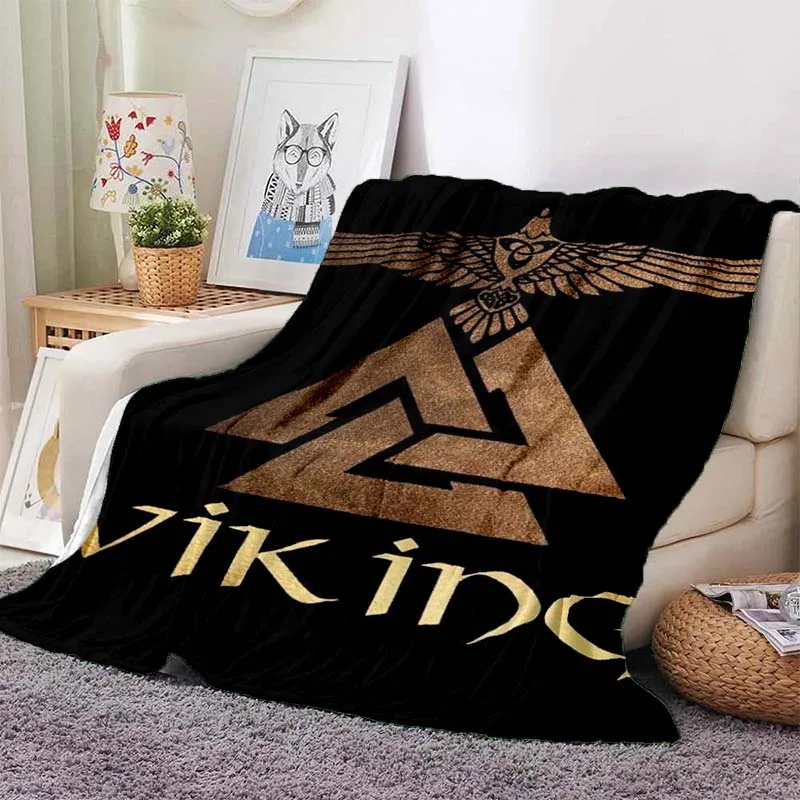 3D Viking Norse Mythology Yggdrasil Tree of Life Soft Plush Blanket, Flannel Travel Blanket Bedroom Bed Sofa Lunch Blanket