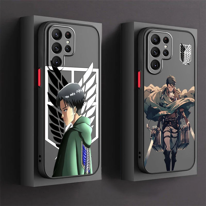 

Anime A-Attack On T-Titan Frosted Translucent For Samsung A53 A52 A33 A32 A51 A71 A21S A13 A73 A50 A22 A12 5G Matte Phone Case