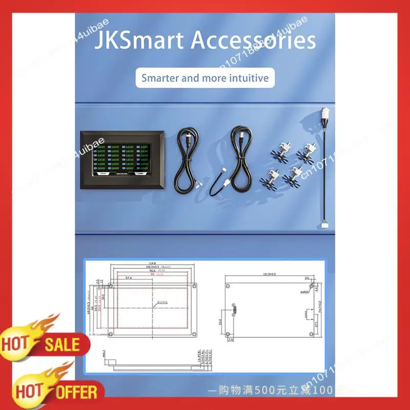 B47C BMS Replacement Accessory 2 Inch LCD Display Screen With Active Switch Monitor For JK Smart BMS
