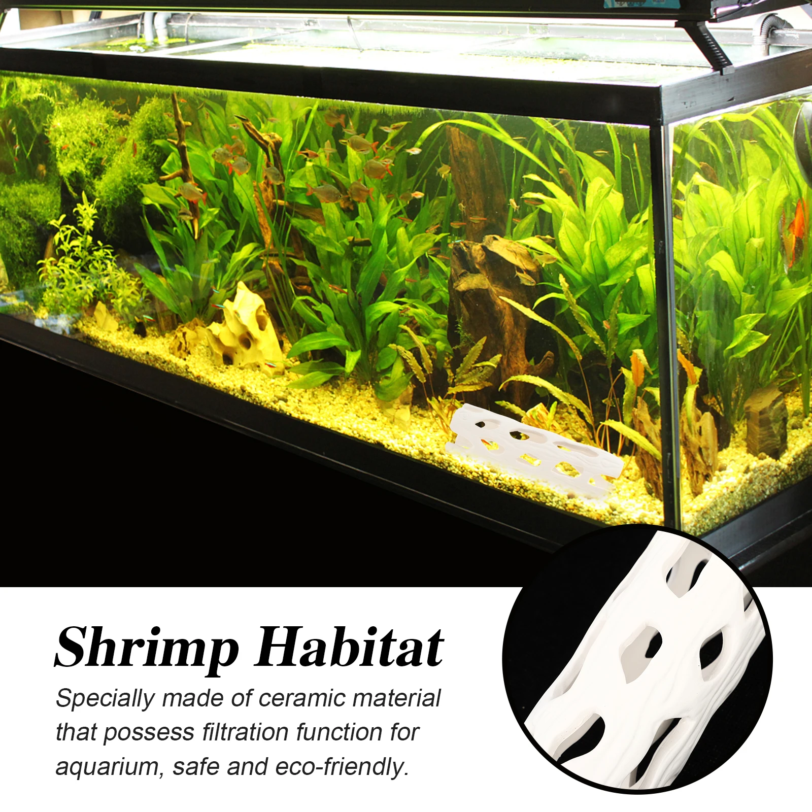 

Aquarium Breeding Shelter Fish Tank Ceramic Decorations White Betta Fishtank Caves