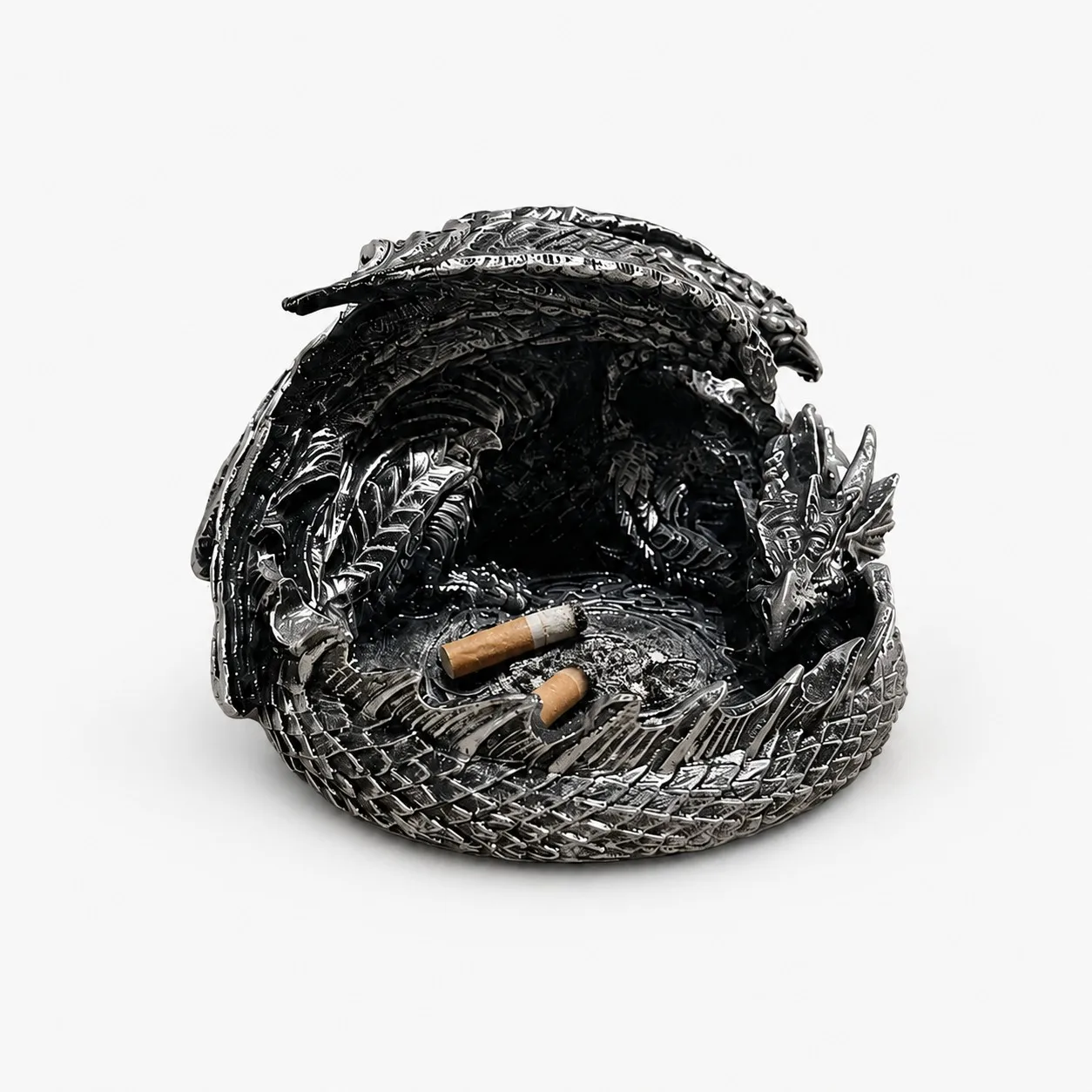 Dragon-shaped resin ashtray, desktop ornament, home and office ashtray storage and decoration.