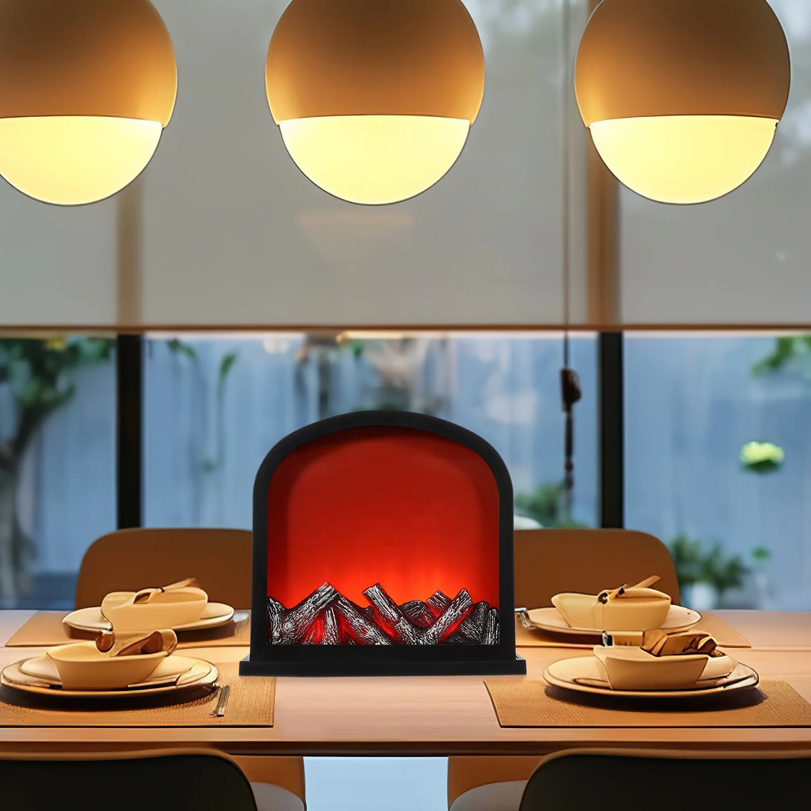 

1 set 1 Set Led Fireplace Night Light For Bedroom Home Decor Room Decoration Lamp Operated Table Lamp Usb Powered