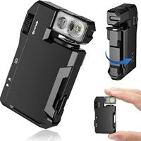 Pocket Flashlight Flat Flashlight Bright Torch Portable Magnetic Light for Daily Repair Running Travel Survival Hiking Fishing