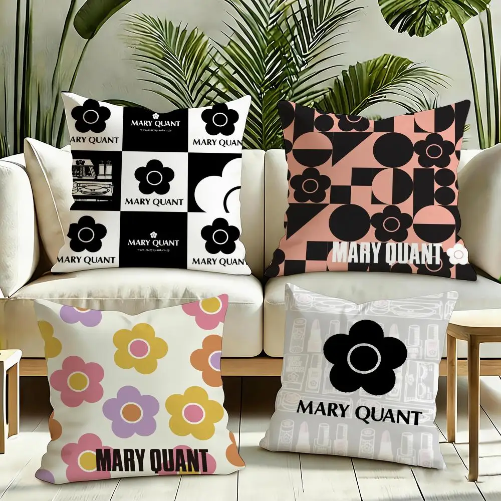Capa de Almofada Fashion M-Mary Quant em Pelúcia Curta Sedosa com Zíper Invisível e à Prova de Poeira para Decoração de Casa