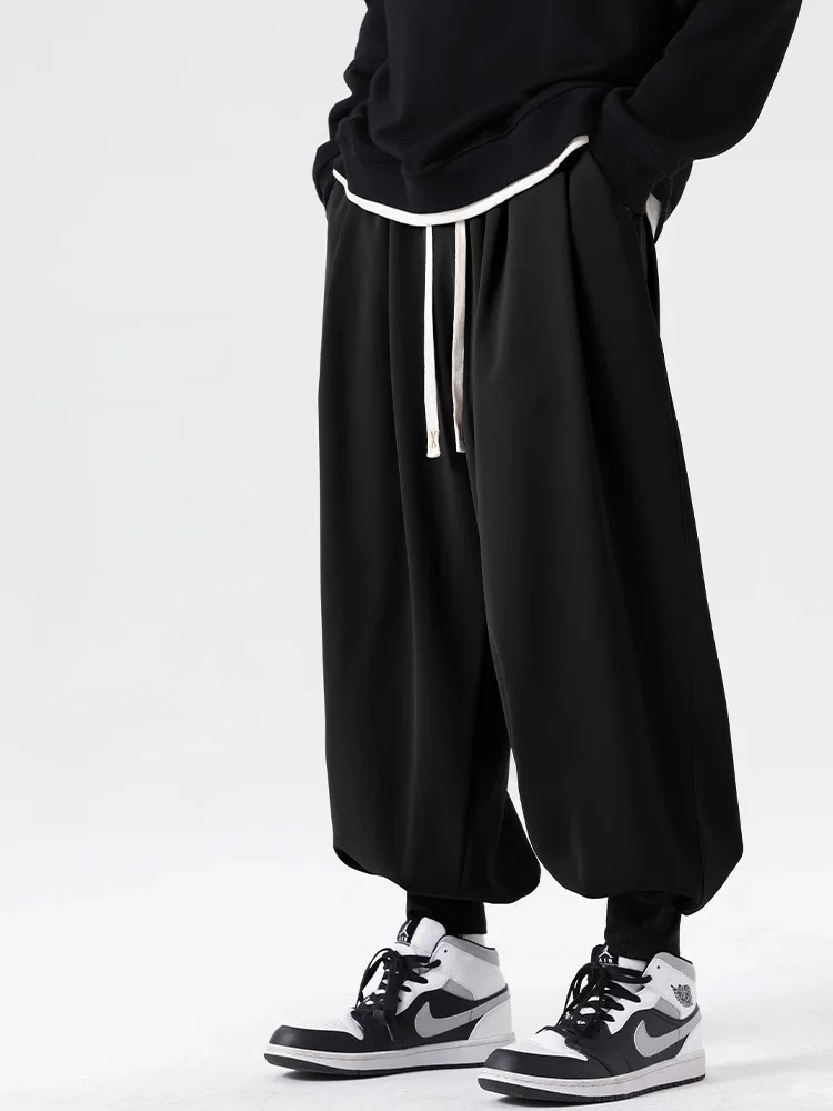 

Extra Large 300 Pou Men's Summer Casual Loose Harlan Pants American Sle Drapey Versatile Lantern Pants Breathable