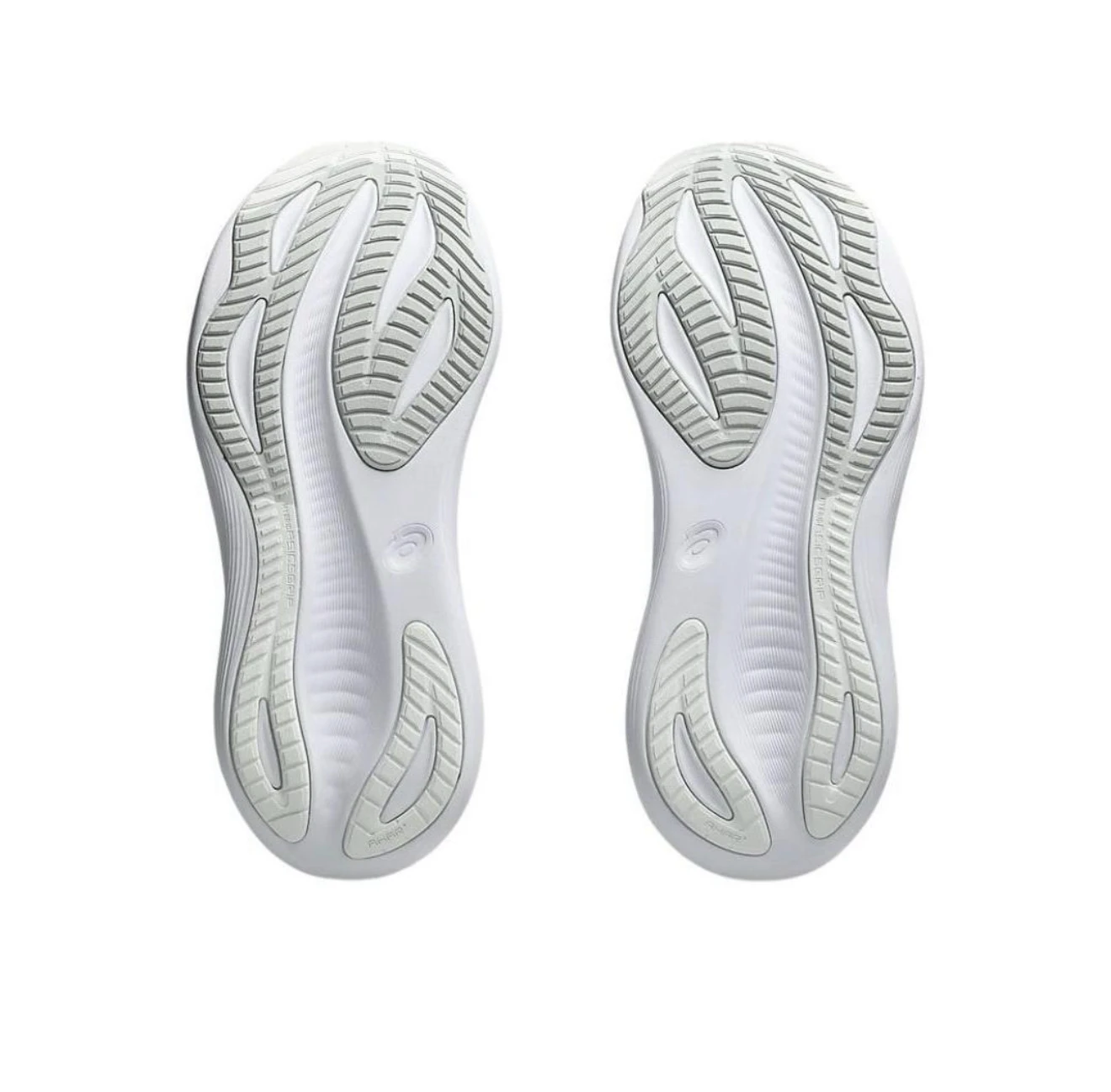 حذاء Asics Gel-Nimbus 27 للتحكم في الهواء الطلق وتجريد الصدمات ومقاوم للانزلاق ومقاوم للاهتراء وجزء علوي منخفض للجري باللون الأبيض