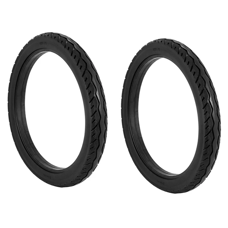 2PCS 16 Inch 16 X 1.75 Bicycle Bike Tires Standby Rubber Non-Slip Tires Cycling Tyre Black