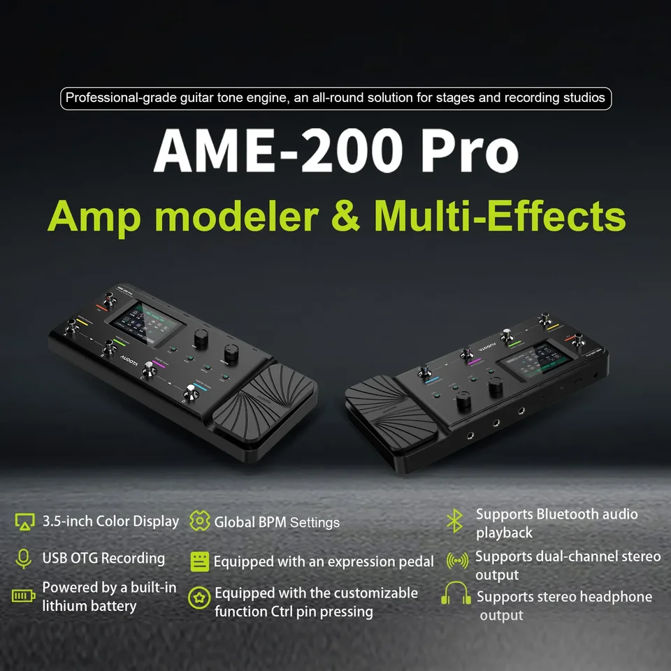 Audota Ame-200 Pro Amp Modeler: 200 Presets, 10 Effects
