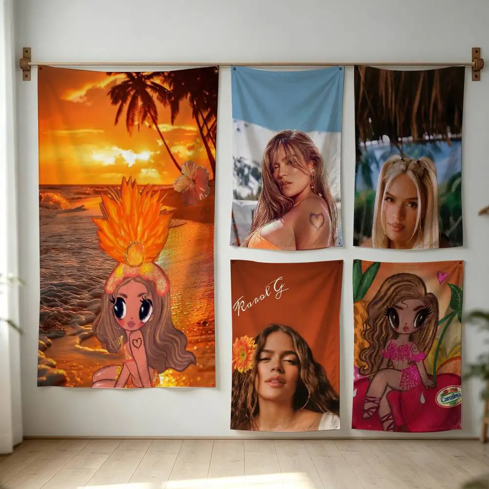 Tropicoqueta Karol G Flag Digital Printing Banner for Garage Wall Out Door Decoration