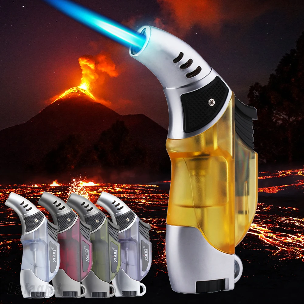 Portable Butane Gas Lighters Refillable Adjustable Jet Flame Lighter Cooking Torch BBQ Ignition Picnic Tool Windproof Lighter