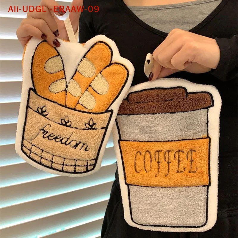 Hand Towel Absorbent Hand Cloth Hand Towel For Kitchen Bathroom Hand Cloth Cartoon Hand Towels Convenient Hanging Towel For Hand