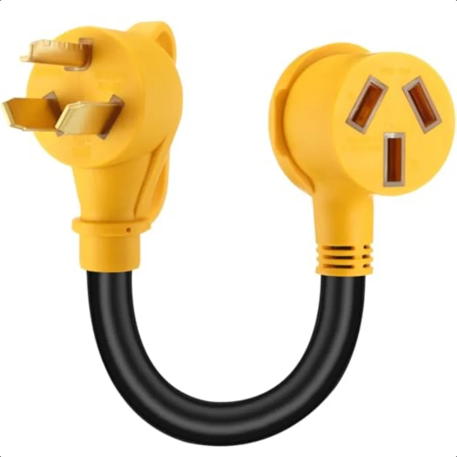 

30 Amp to 50 Amp Dryer Adapter Cord Compatible with NEMA 1030P to 1050R 3 Prong for Dryer RV EV Generator Stove Range STW 10 AW