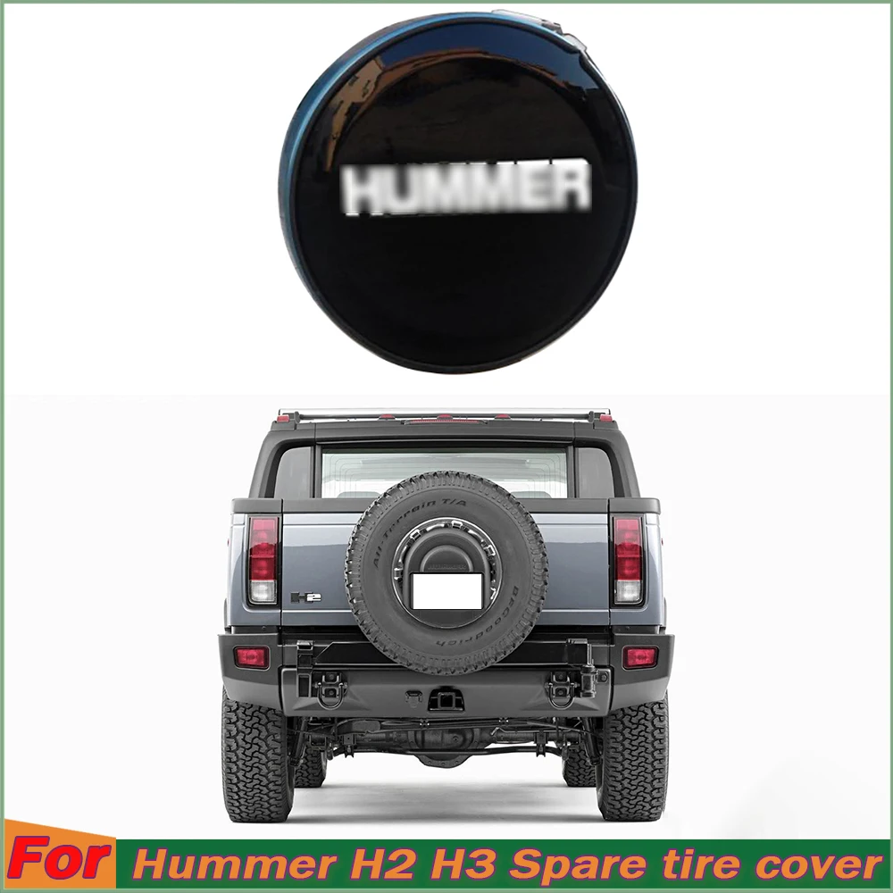 

Black For Hummer H2 H3 Stainless steel Spare Tire Cover Protective Dust Cover Exterior modification