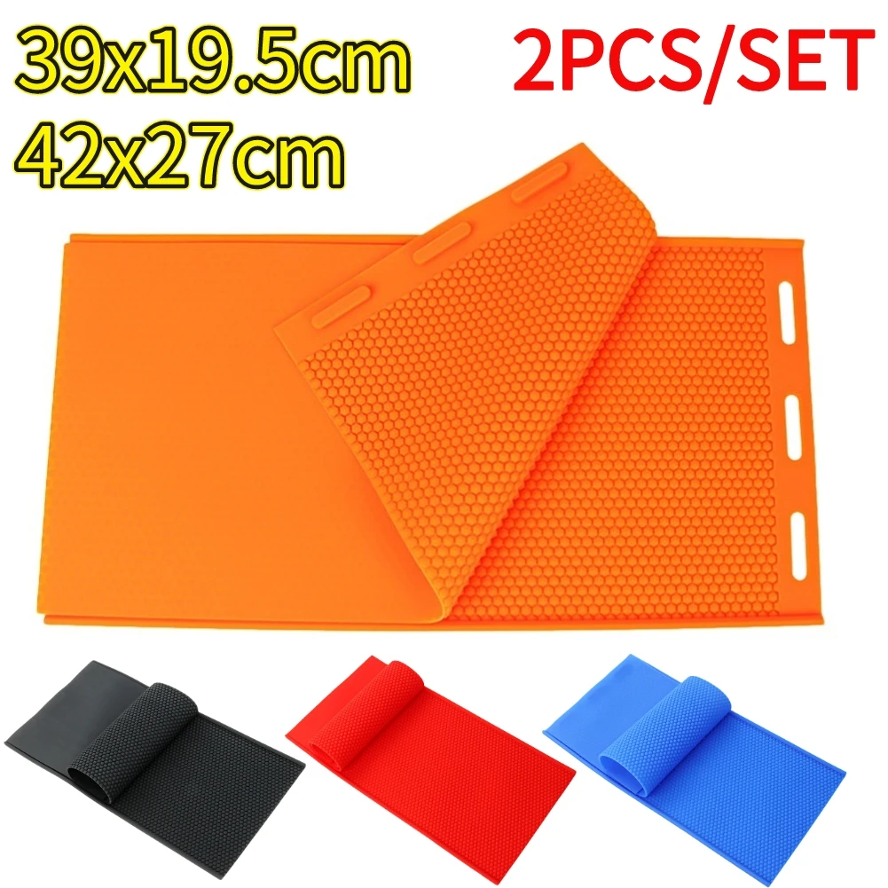 4/2pcs Beeswax Press Sheet Mould Flexible Beeswax Embosser Machine Mold Silicone Harmless Handmade Durable Beekeeper Accessories