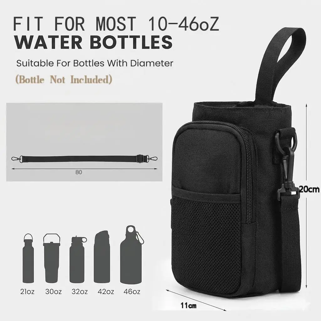 Upgraded Magnetic Water Bottle Holder with Phone Pocket, Strong Magnet, RFID Safe, Adjustable Strap for Gym Workout image 5