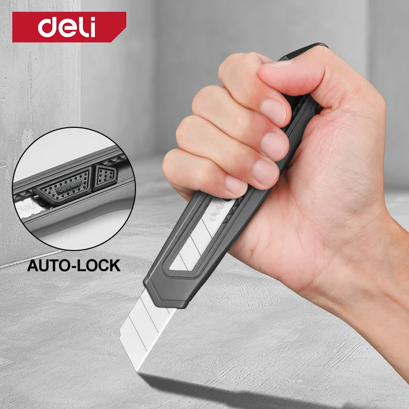 18mm Self Locking Utility Knife ABS Handle 100mm SK5 Blade Snap Off Cutter For Thick Cardboard Foam Rubber Cutting Heavy Duty