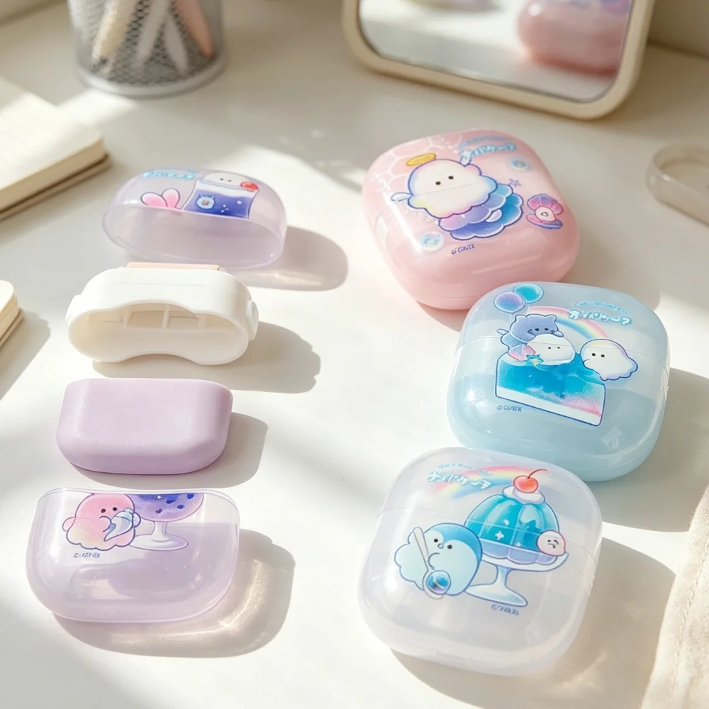 Cute Pencil Eraser Sets One End Wipes Off Writing Mistakes Other End Collects Cartoon Rabbit Penguin Erasers Office Supplies