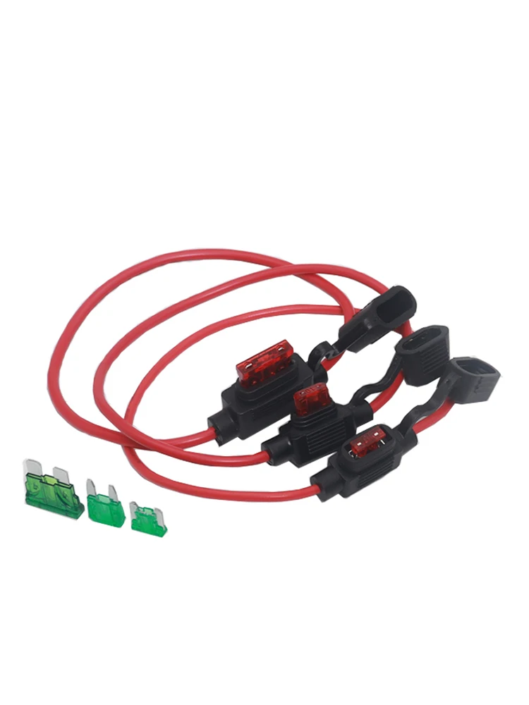 Mini porte-fusible automatique étanche 32V, petit et moyen, 18/16/14/12/10awg et fusible à lame de voiture 1A 2A 3A 5A 10A 15A 25A 35A 45A 50A