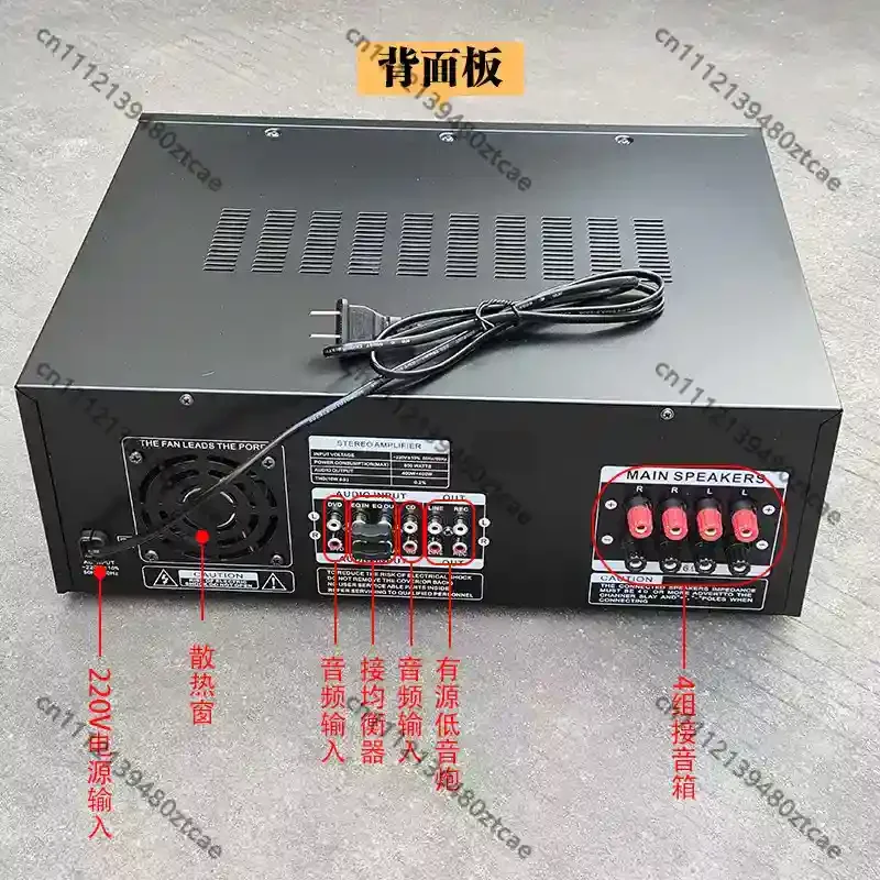 Professional HIFI Stage Amplifier 800W High Power Bluetooth Audio Amp Device For Household Karaoke And KTV Audio Equipment