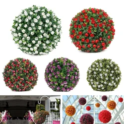 1pc 20cm/25cm Rose Artificial Flower Balls Wedding Roman Column Road Guide Decorations Birthday Party Beautiful Bouquet